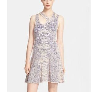 MCQ BY ALEXANDER MCQUEEN crocodile Patterned Jacquard Fit And Flare Dress